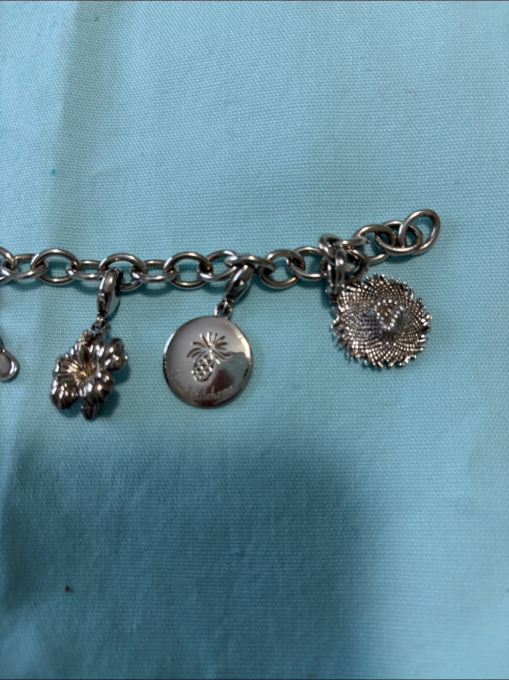 Tommy Bahama Sterling Silver Charm Bracelet with Ocean Motif - Women Jewelry - Picture 4 of 6